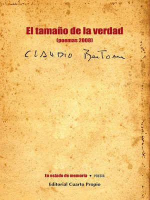 cover image of El tamaño de la verdad